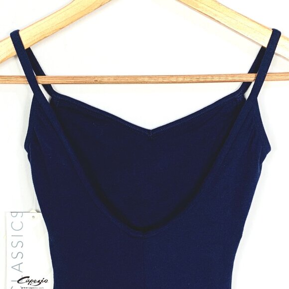 Capezio Princess Camisole Leotard Navy Blue Adult XS CC101 Lined Shelf Bra - Picture 7 of 10
